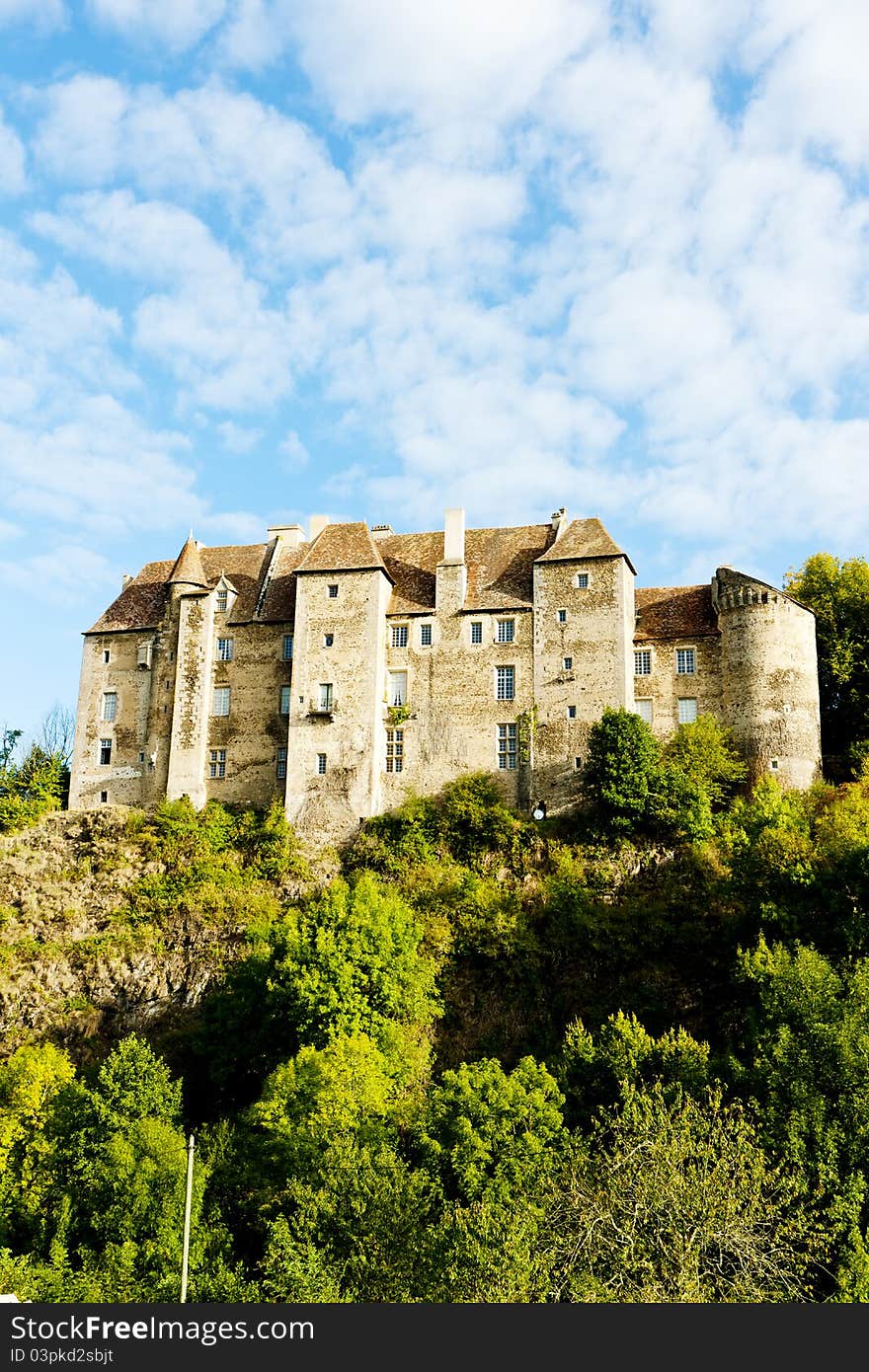 Boussac Castle in Creuse Department, Limousin, France