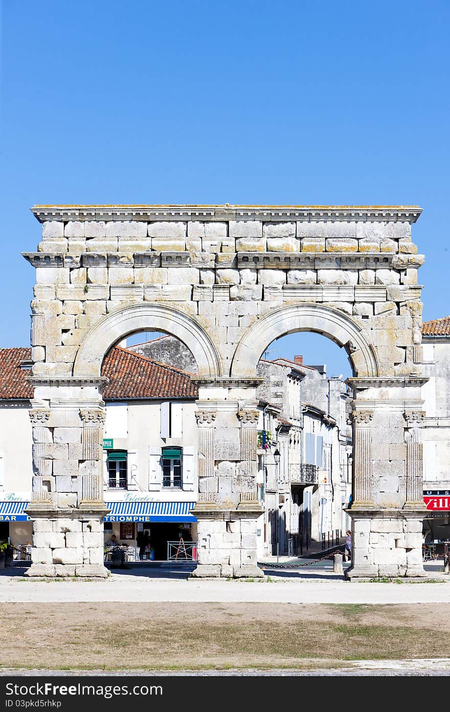 Arch of Germanicus in Saintes, Poitou-Charentes, France. Arch of Germanicus in Saintes, Poitou-Charentes, France