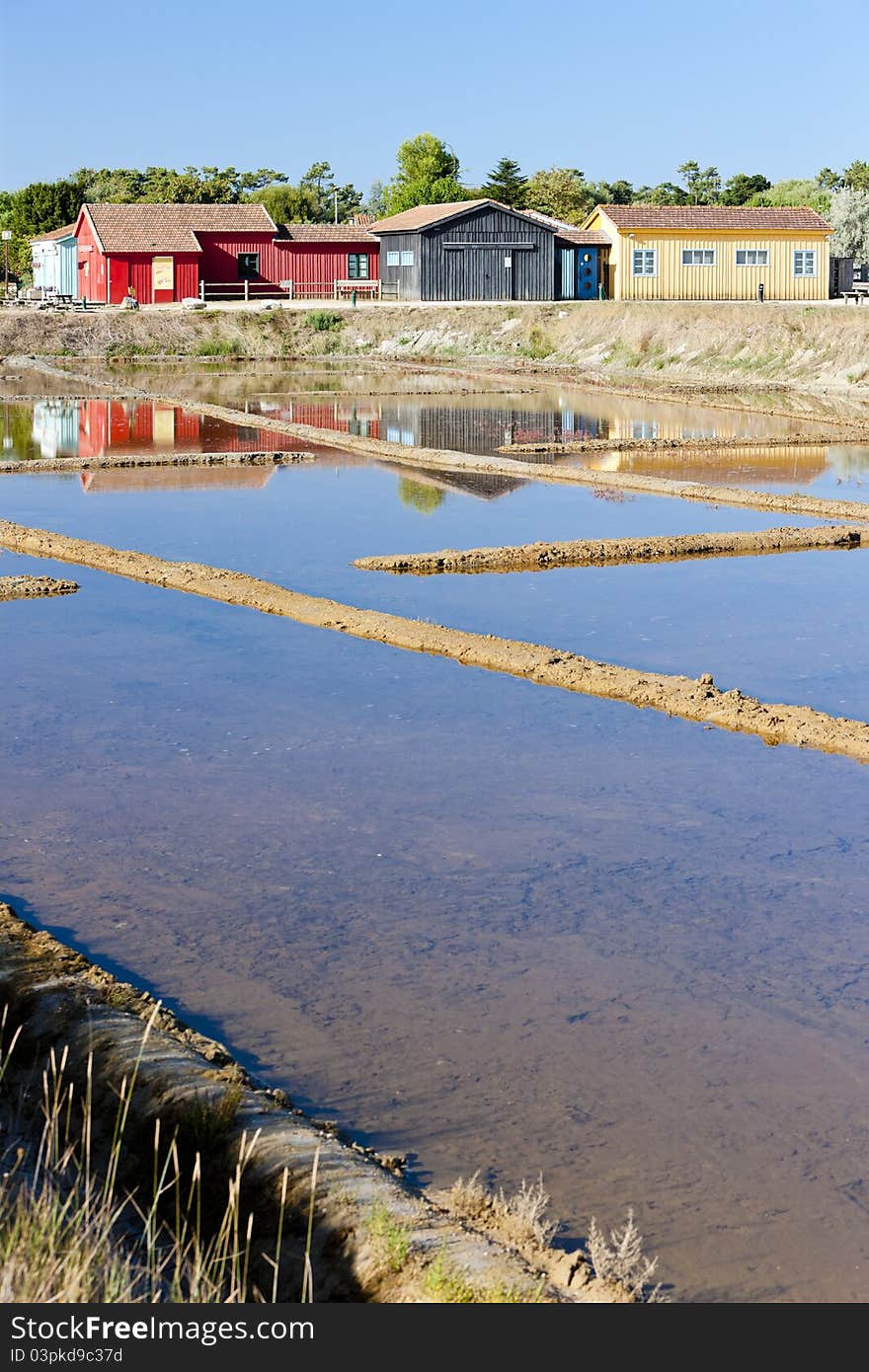 Saline in Port des Salines, Oleron Island, Poitou-Charentes, France