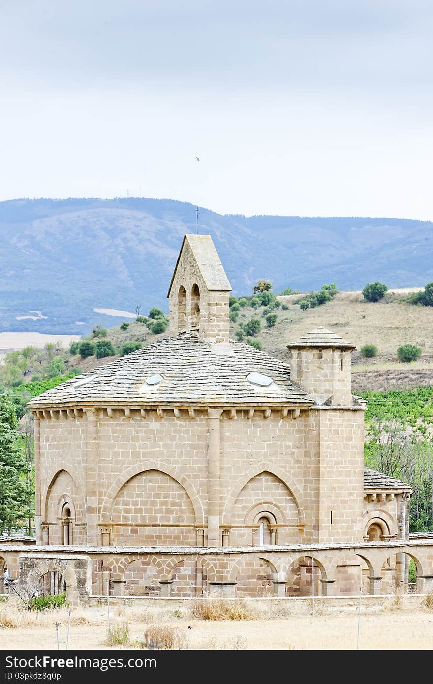 Church of Saint Mary of Eunate on Road to Santiago de Compostela, Navarre, Spain