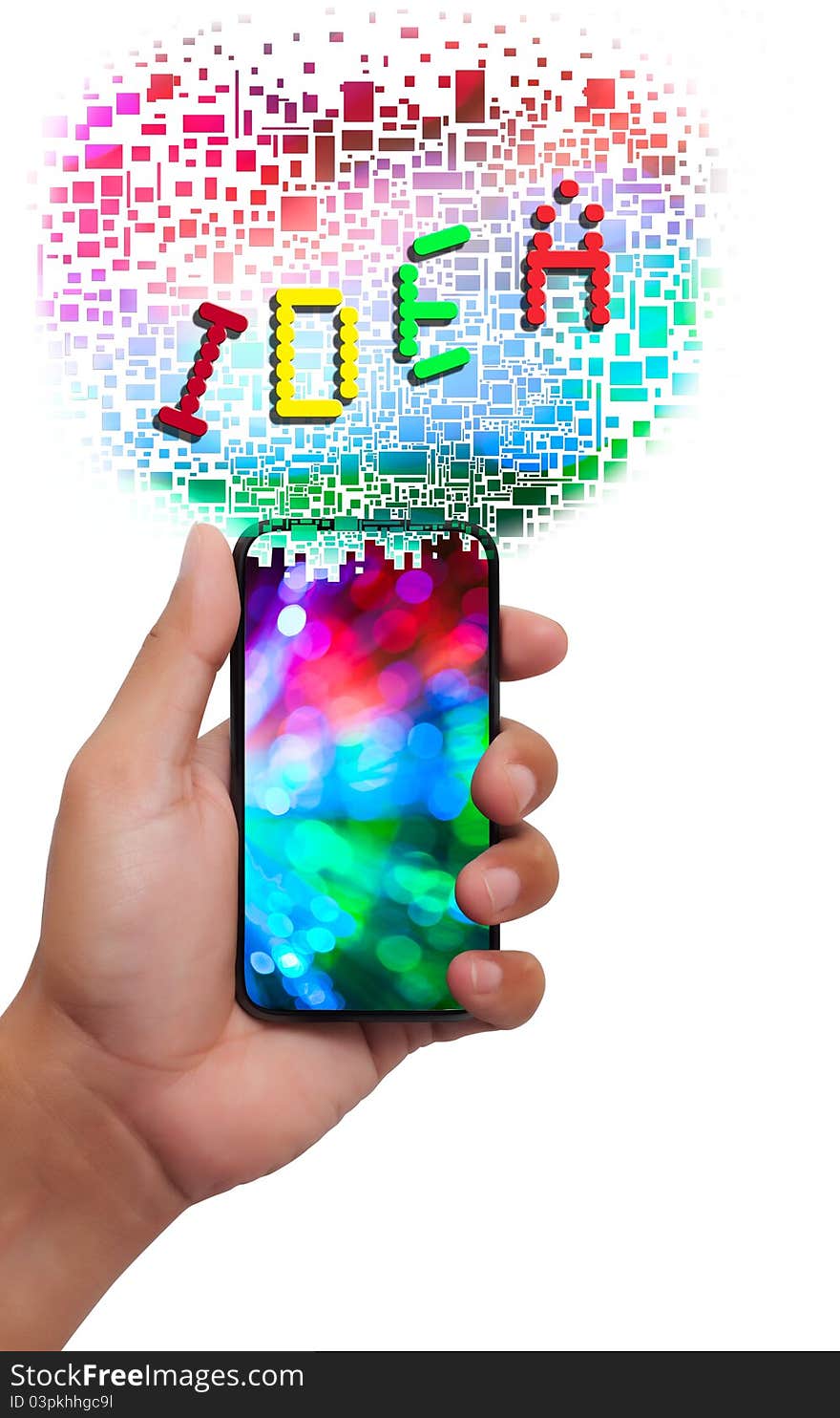 Idea smart phone on hand