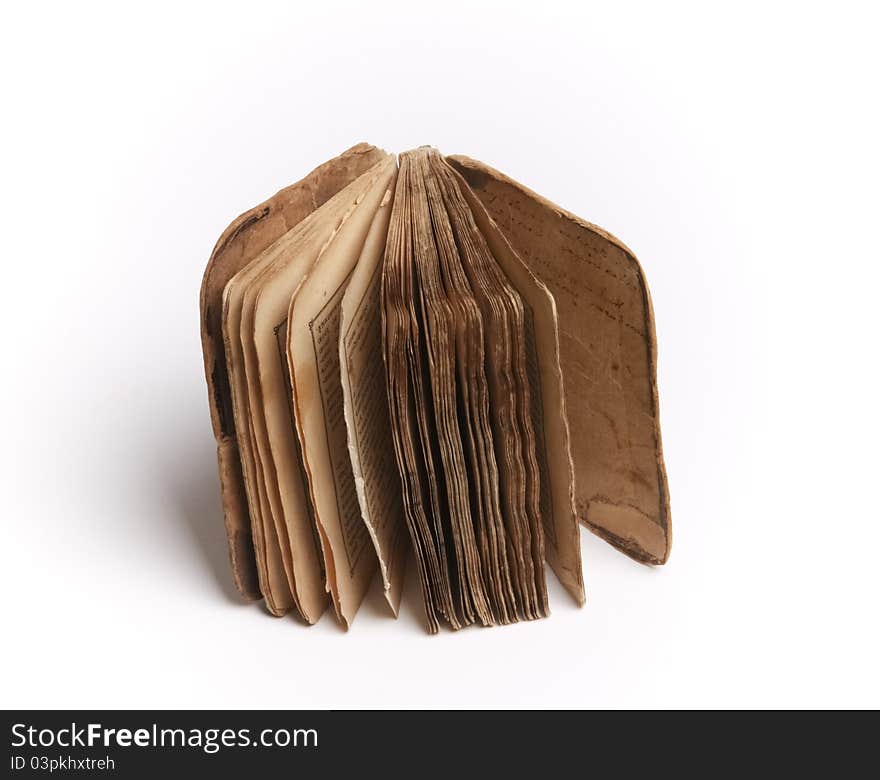 Old vintage book on white background