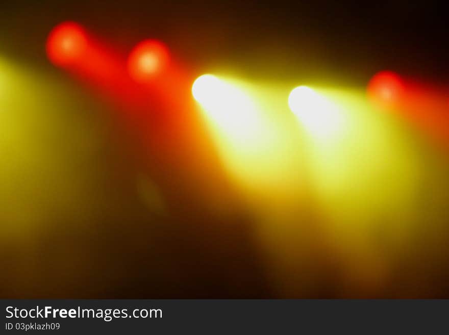 Abstract lights, colorful lights in a concert stage