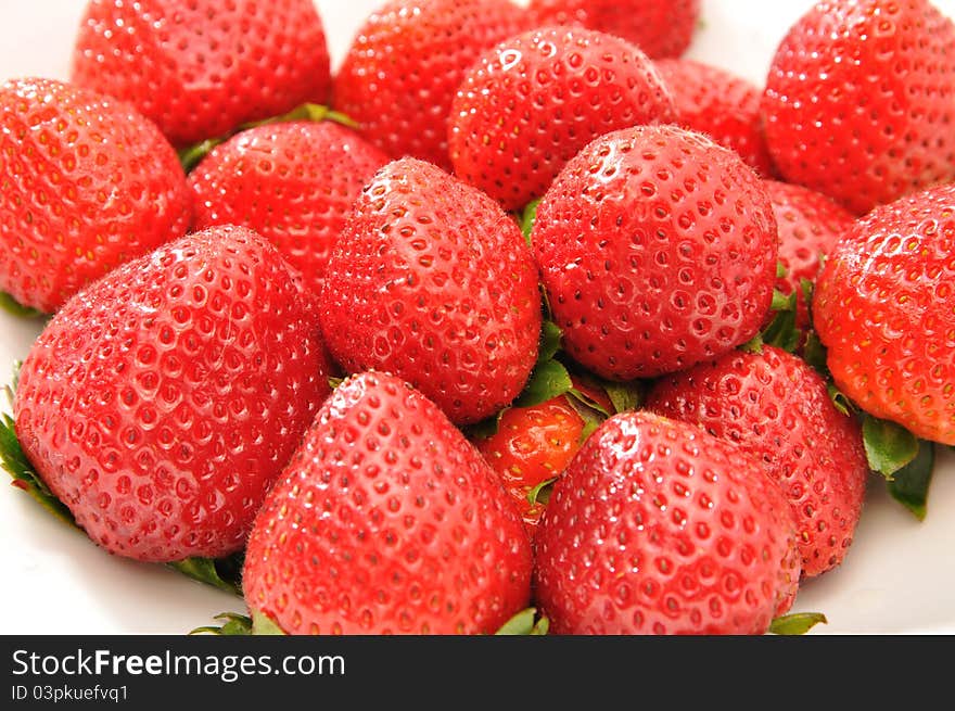 Amazing red strawberries for dessert. Amazing red strawberries for dessert