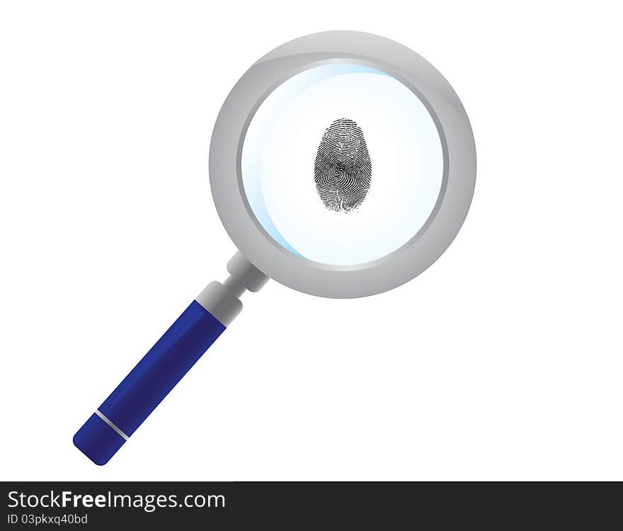 Fingerprint With Magnifying Glass