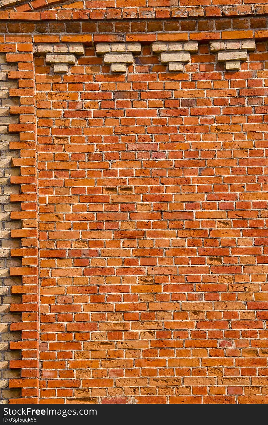 Red Bricks Old Wall Background