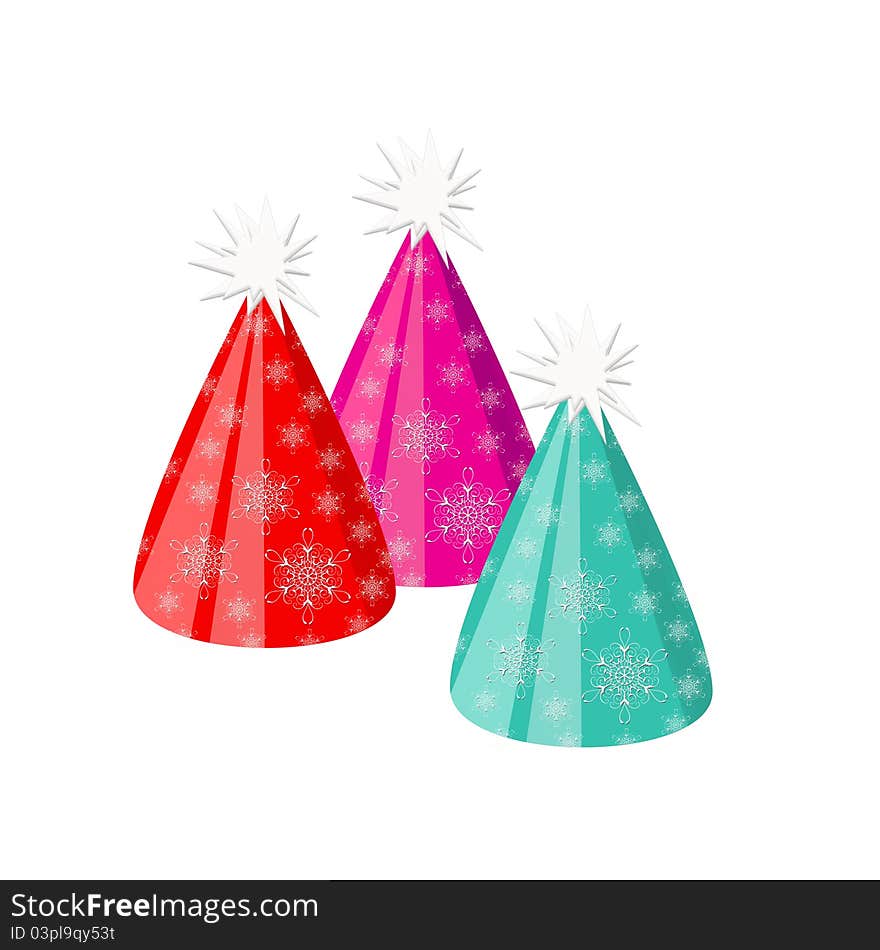 Colorful party and celebration hats