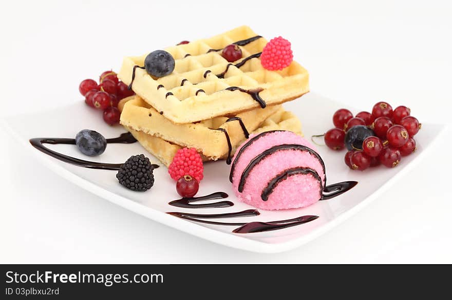 Waffle With Ice Cream