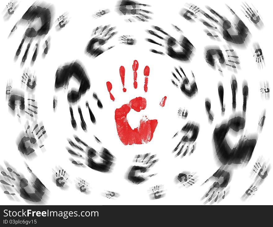 Hand prints background