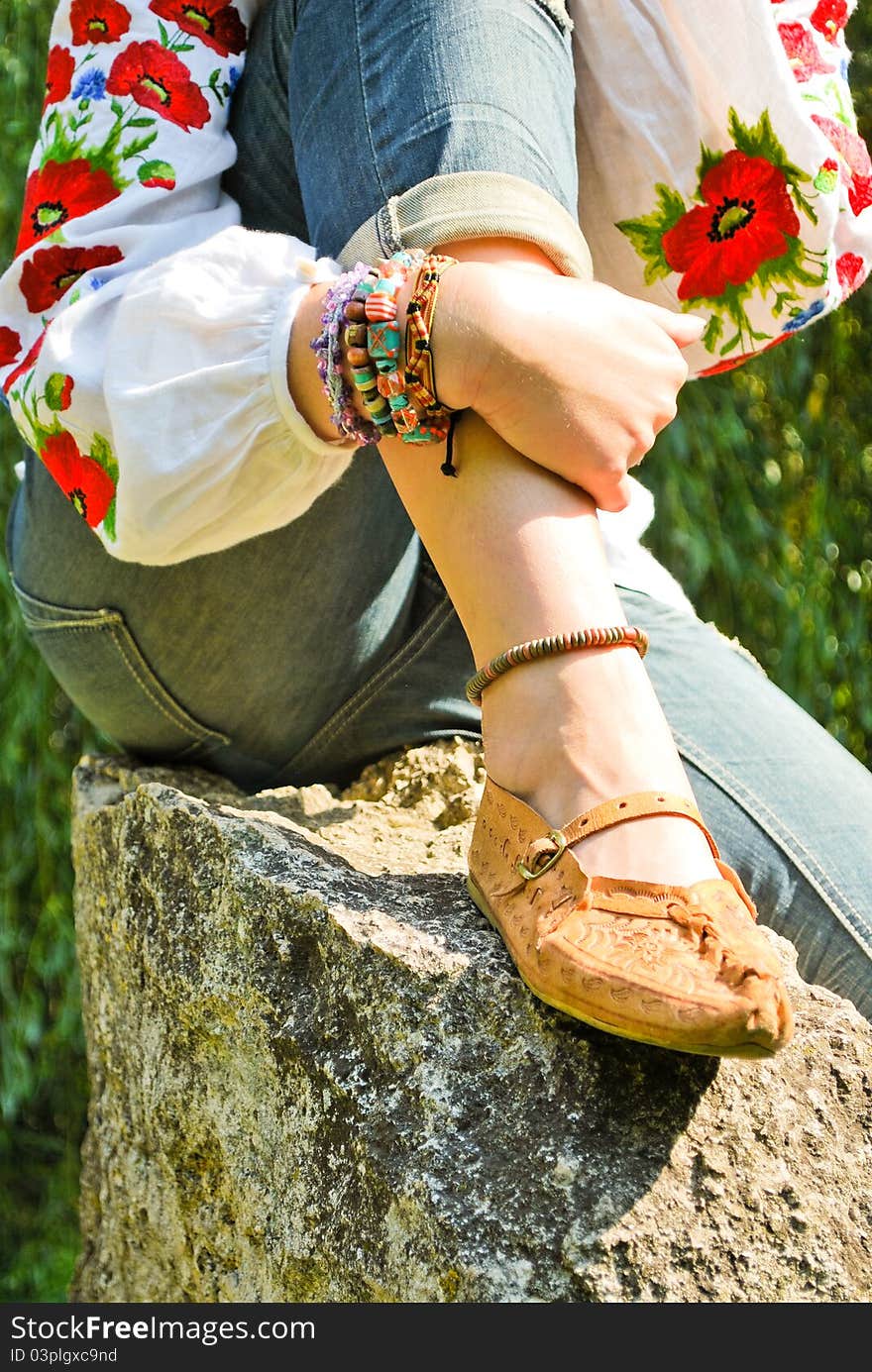 Ukrainian Girl In National Clothes