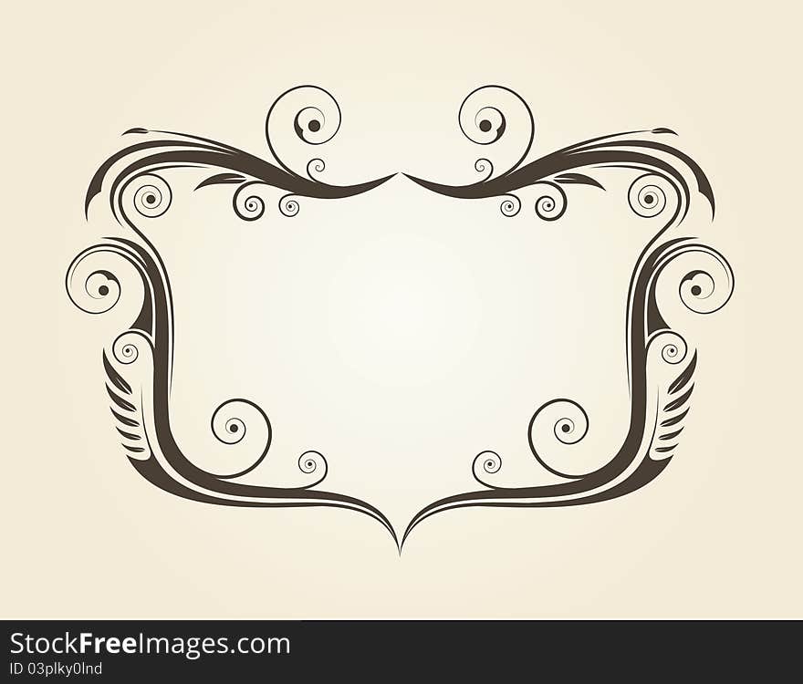 Beautiful vintage frame: retro collection