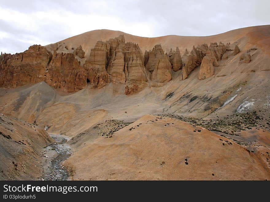 A spectacular and breathtaking view from the road to leh. A spectacular and breathtaking view from the road to leh