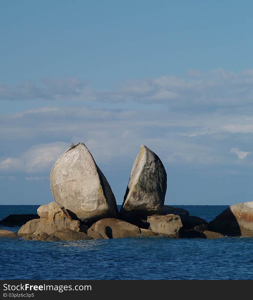 Split apple rock