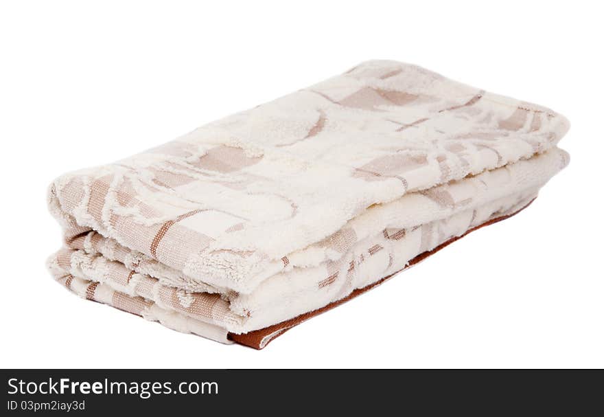 Towel on a white background