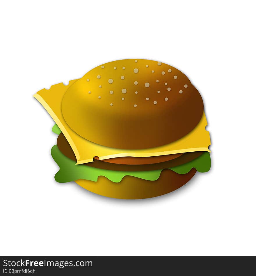 Sandwich- Hamburger symbol design