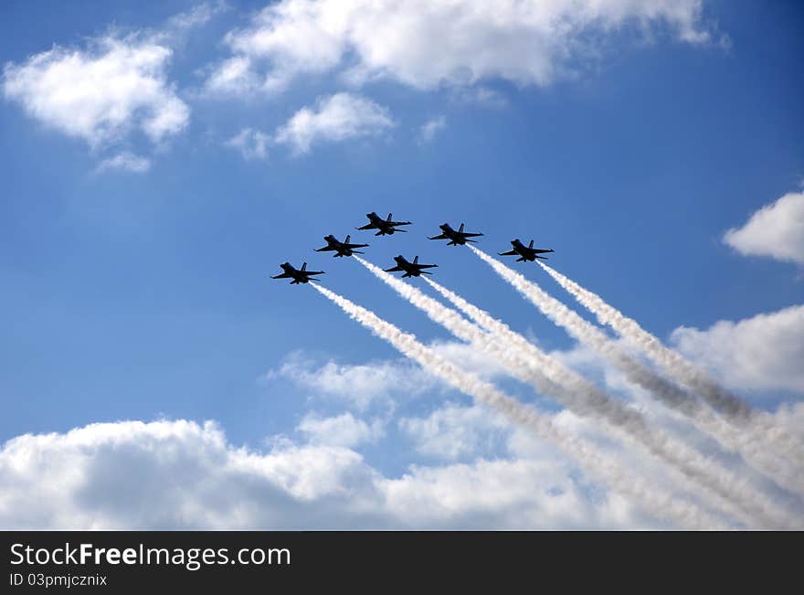 Airplanes at the air show in florida