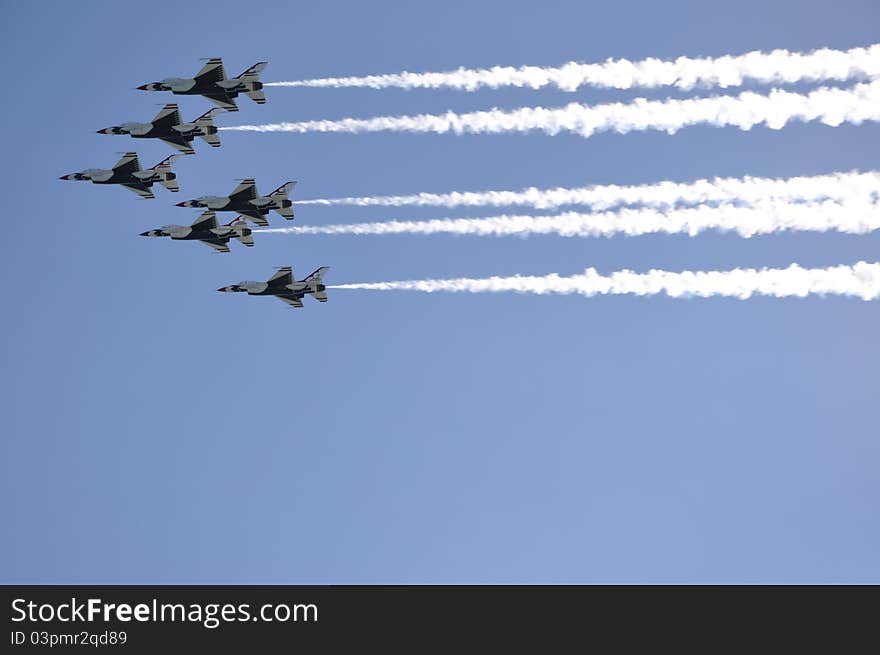 Airplanes at the air show in florida