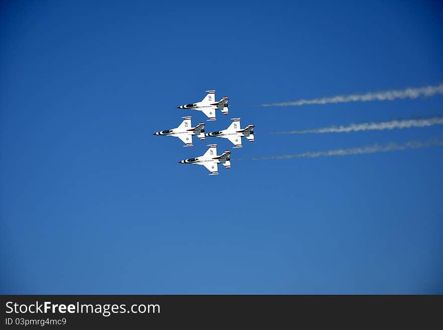 Airplanes at the air show in florida