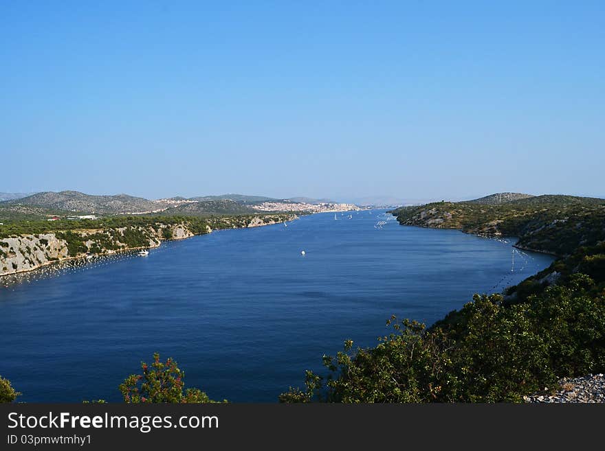 Beautiful Croatian coast by ferry