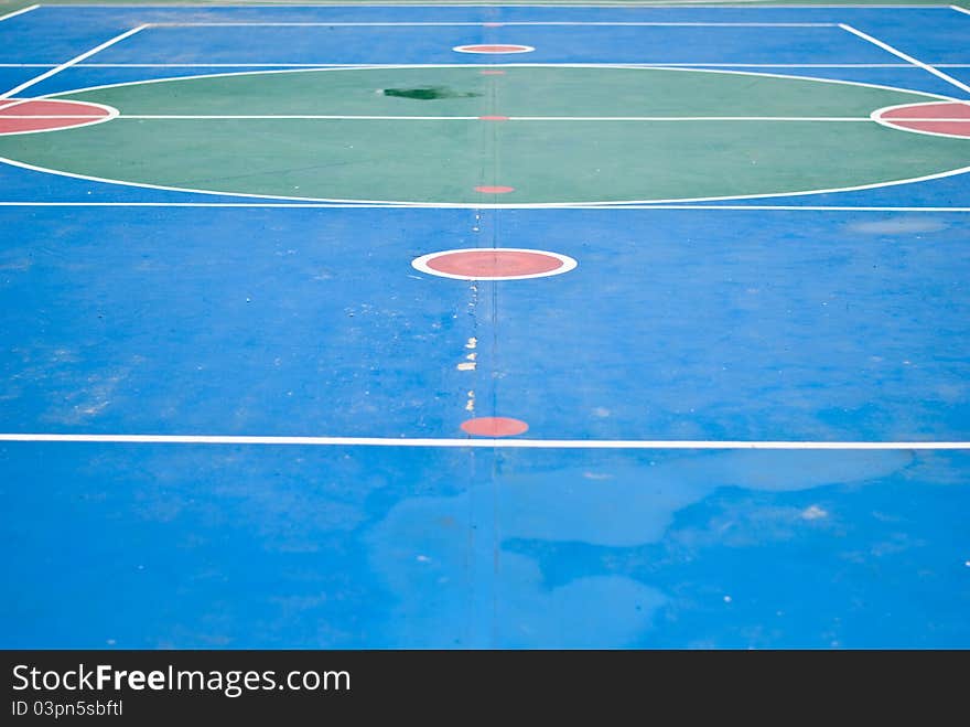 Sepak takraw field in the park of Rangsit. Sepak takraw field in the park of Rangsit