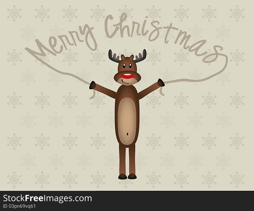 Funny Xmas Reindeer