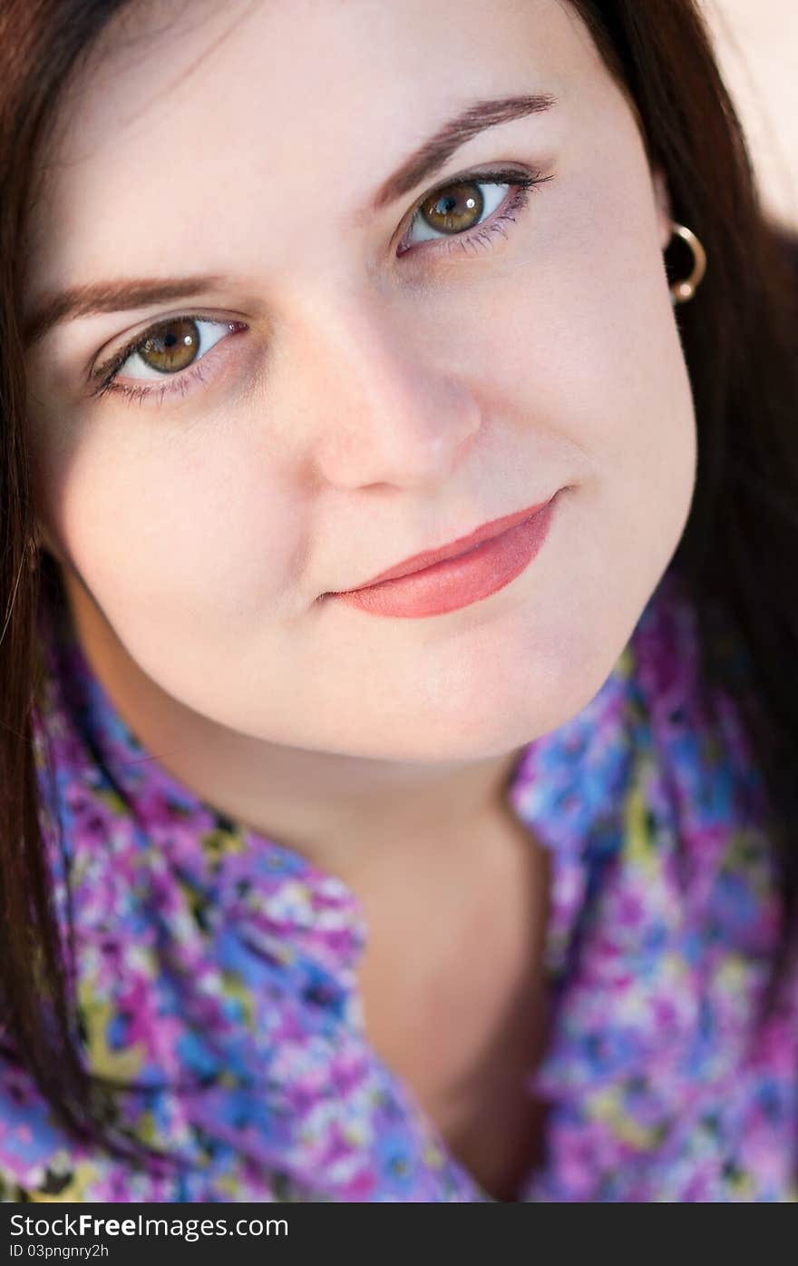 Close up portrait of beautiful caucasian young woman. Close up portrait of beautiful caucasian young woman