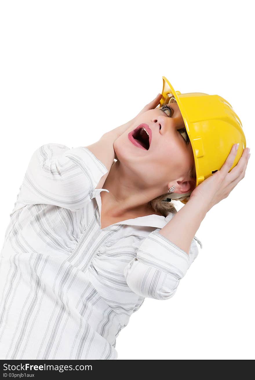 Girl with hard hat