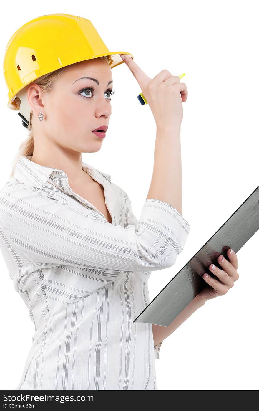 Girl with hard hat