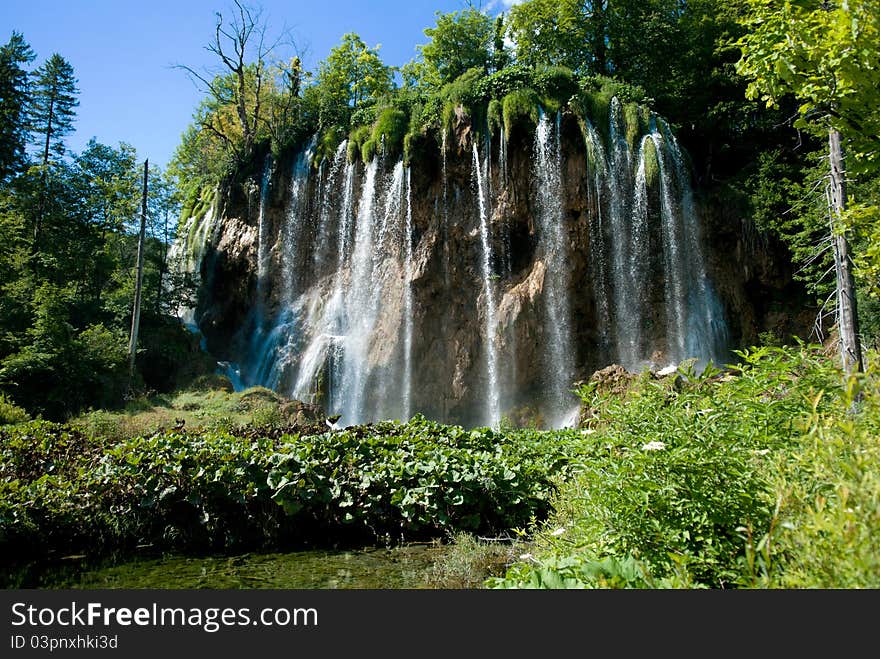 National park Plitvitsky lakes in Croatia. National park Plitvitsky lakes in Croatia