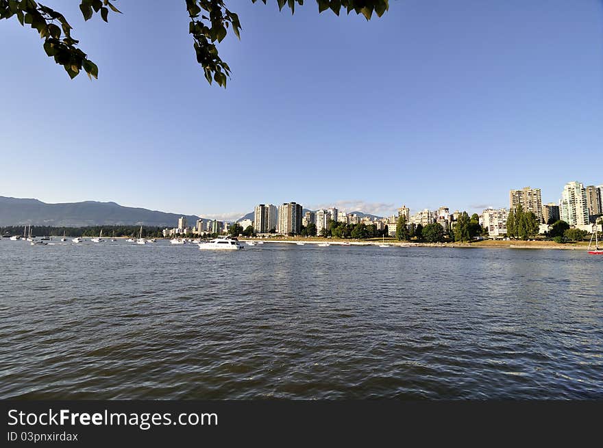 Burrard Inlet in vancouver bc canada