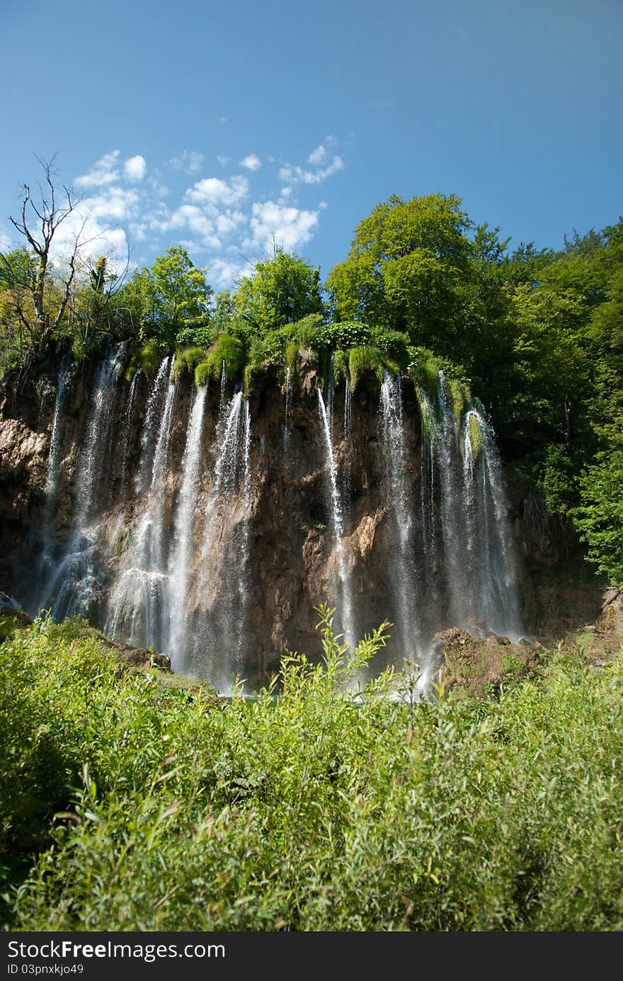 National park Plitvitsky lakes in Croatia. National park Plitvitsky lakes in Croatia