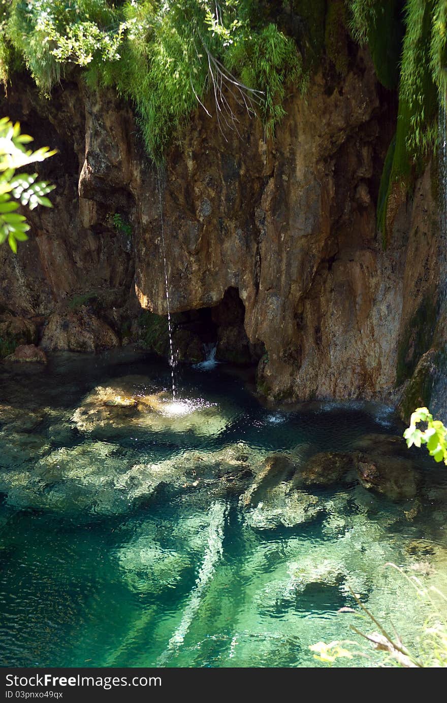 National park Plitvitsky lakes in Croatia. National park Plitvitsky lakes in Croatia