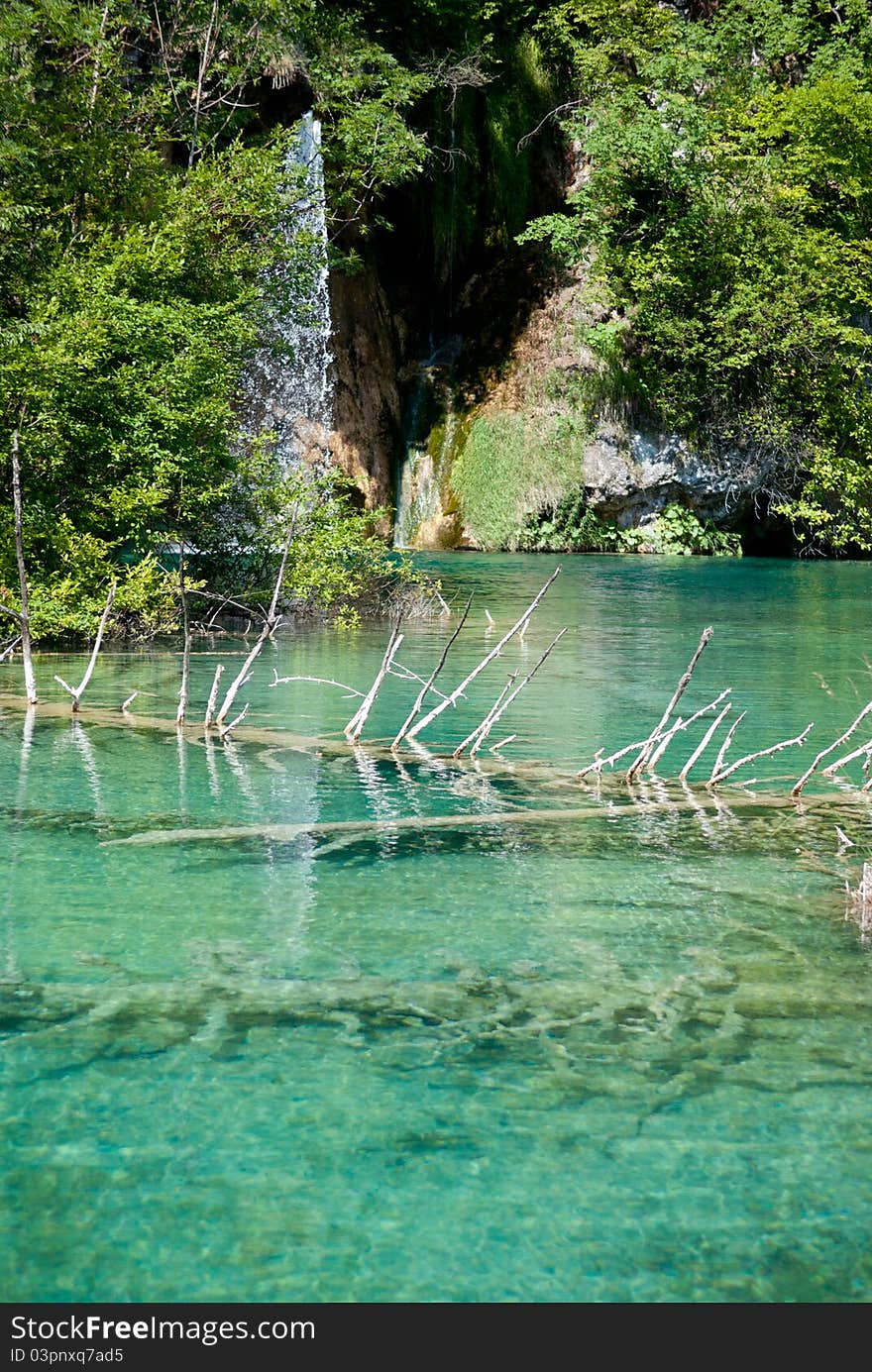 National park Plitvitsky lakes in Croatia. National park Plitvitsky lakes in Croatia