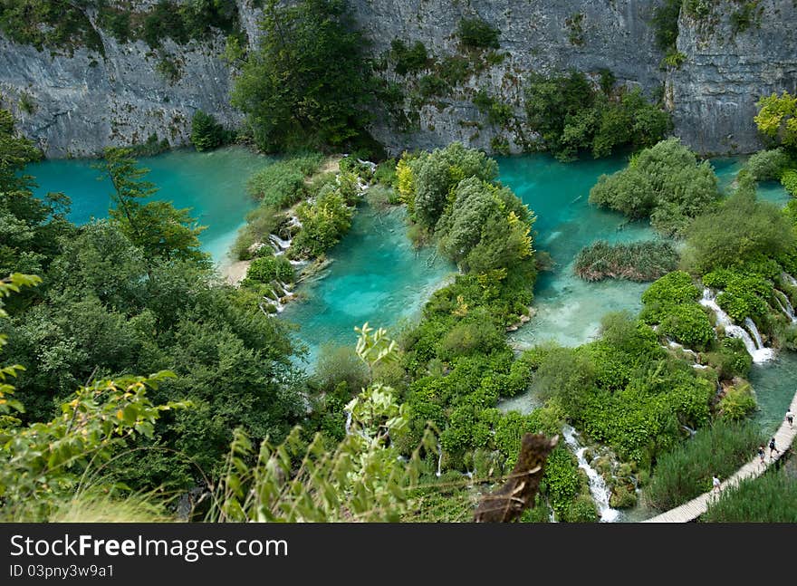 National park Plitvitsky lakes in Croatia. National park Plitvitsky lakes in Croatia