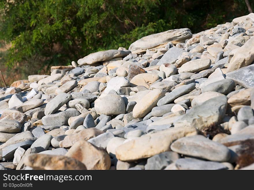 Rocky seashore, close-up, background