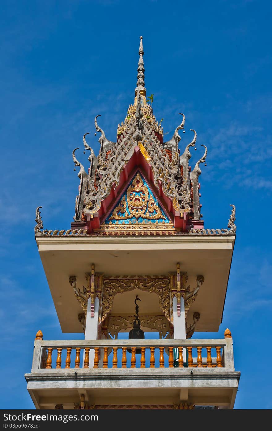 Belfry temple and blue sky