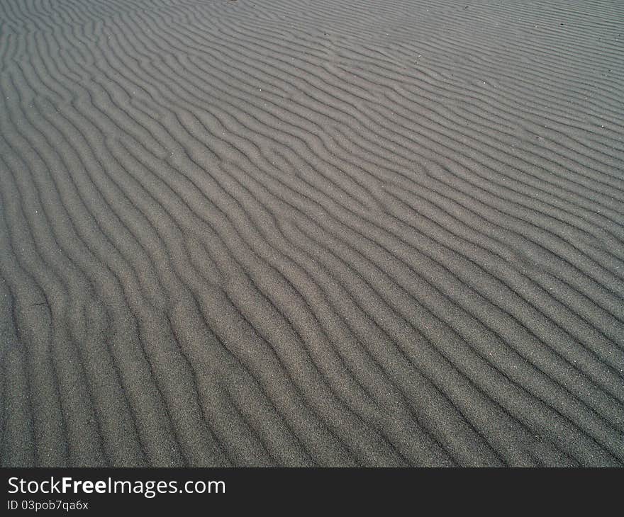 Striped Texture Of Sand