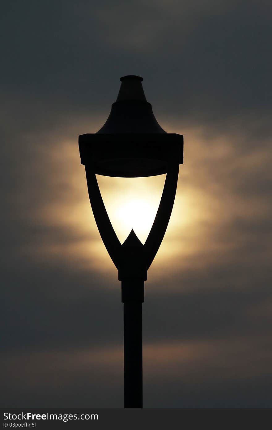 Street Light with sunset background. Street Light with sunset background