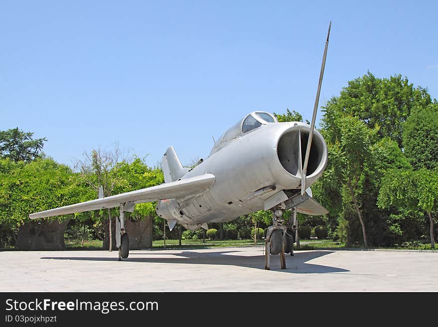 Retired air force plane in China