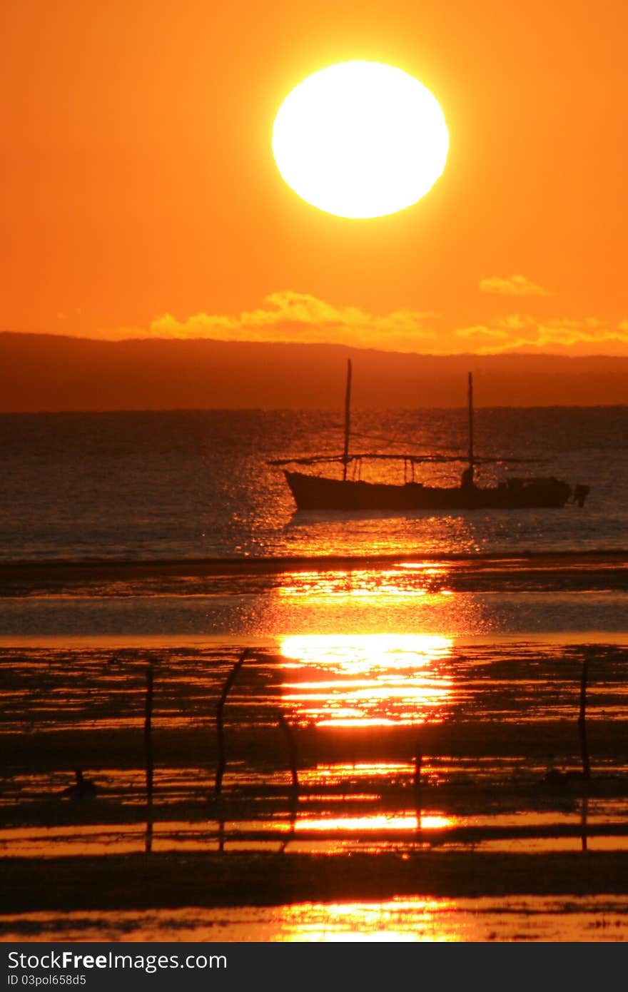 Sunrise on the sea.