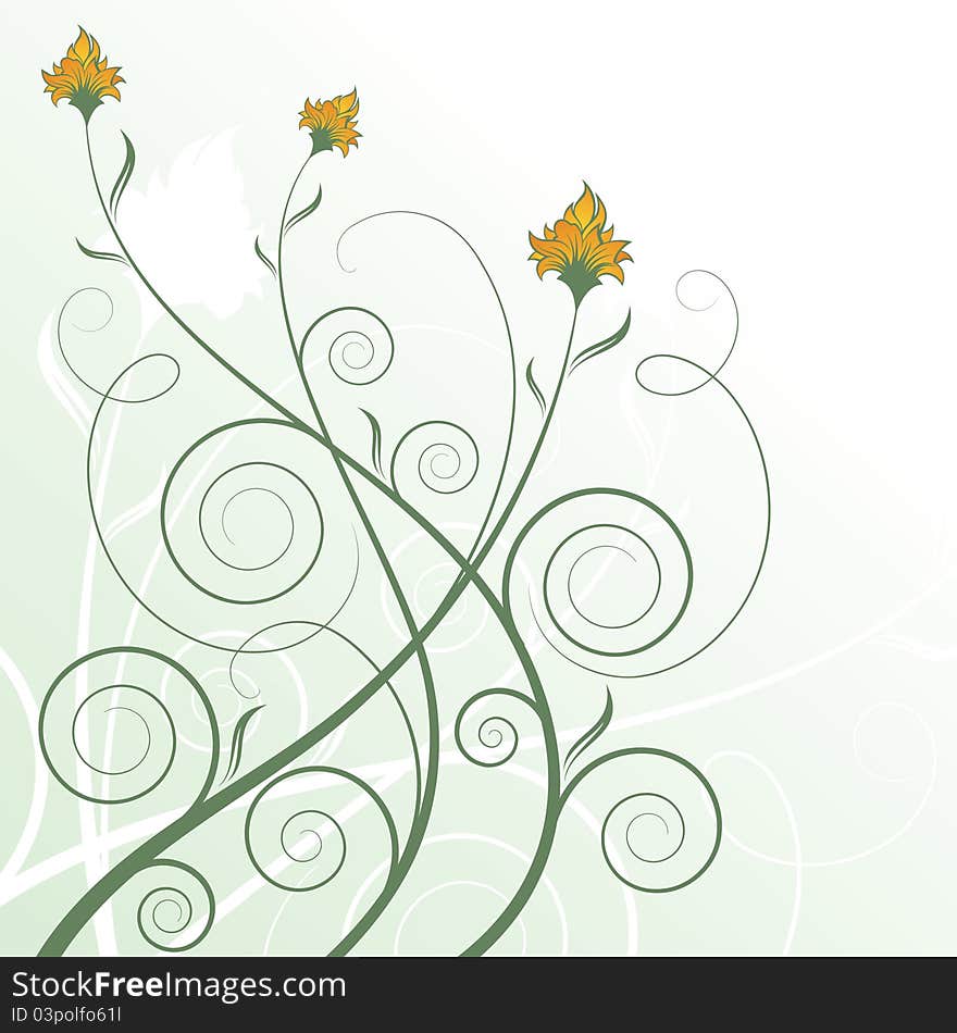 Floral design with space for text