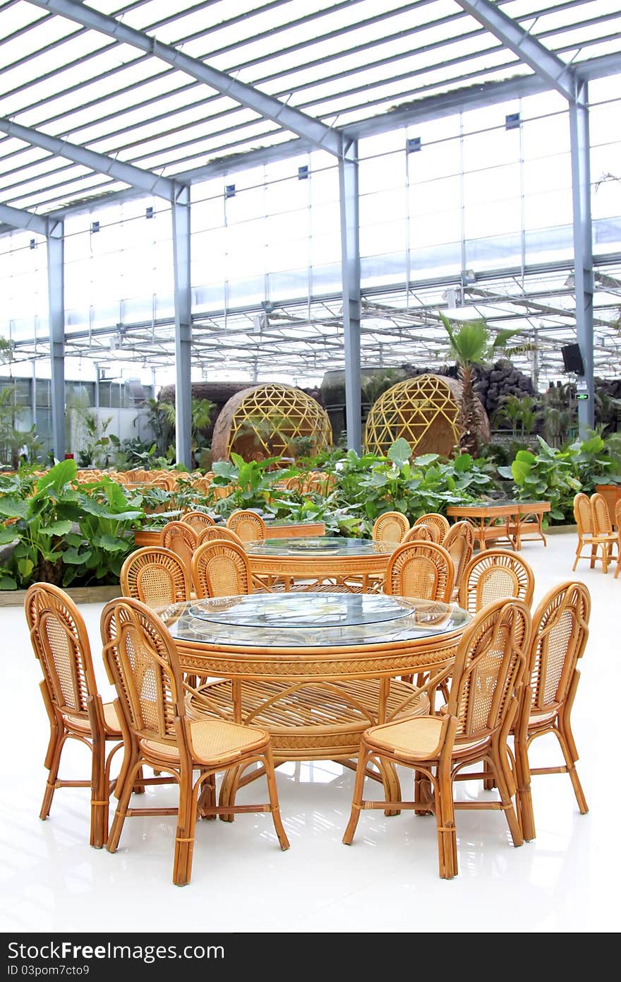 Tables And Chairs In The Hall