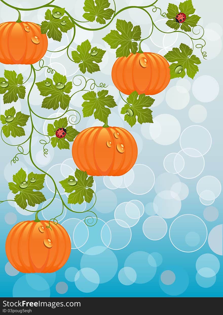 Abstract background with a pumpkin