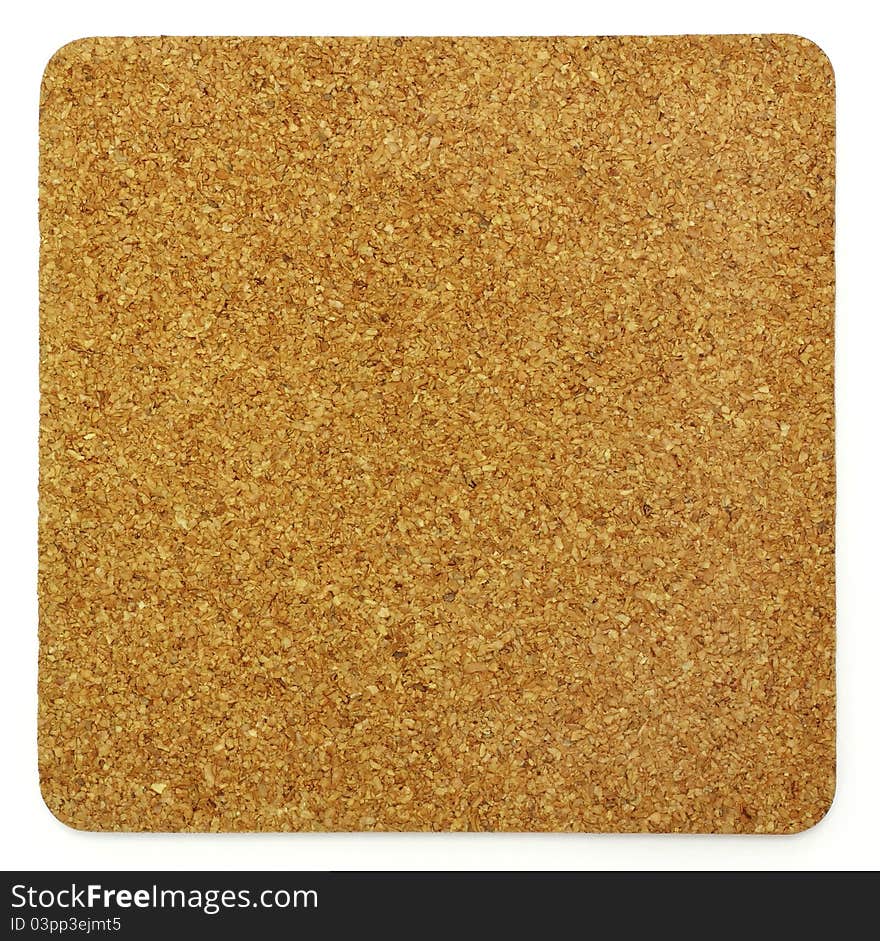 Empty cork memo board isolated on white background