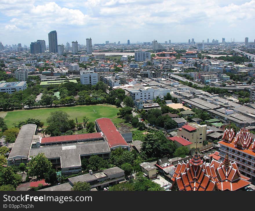 Many types of buildings located all around Bangkok area. Many types of buildings located all around Bangkok area.