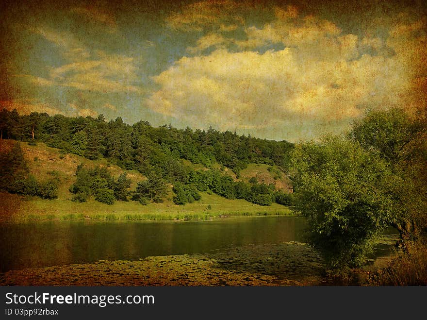 Vintage landscape photo