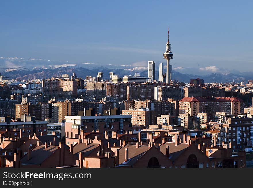 Madrid buildings and towers Telecommunications. Madrid buildings and towers Telecommunications