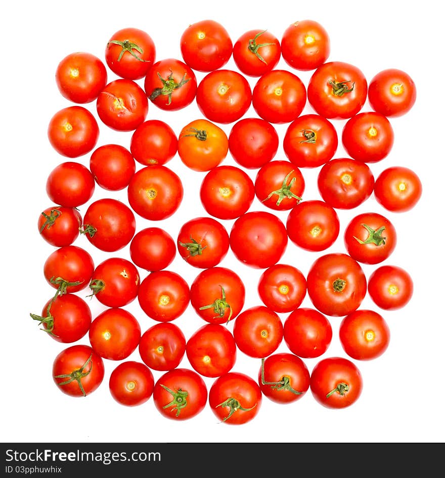 Multitude of tomatoes close-up