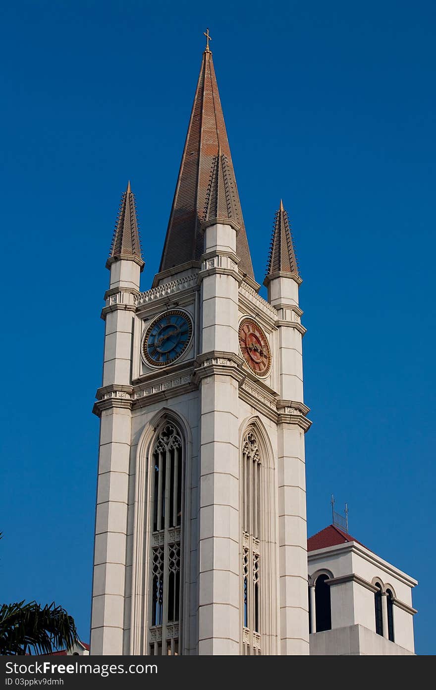 Clock tower with blue sky