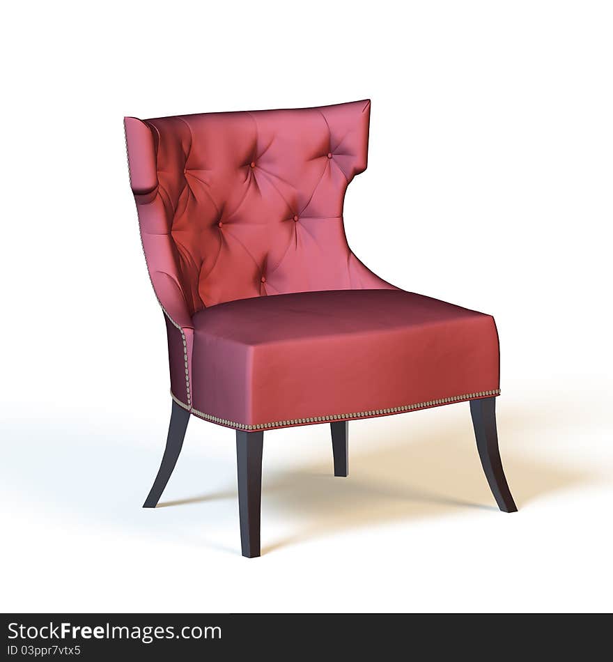 Armchair on a white background